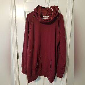 Nursing Hoodie 2X Burgundy